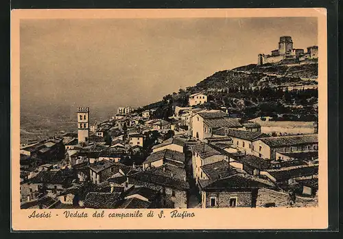 AK Assisi, Veduta dal campanile de S. Rufino