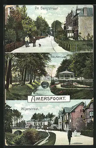 AK Amersfoort, De Bergstraat, Beukenlaan, Wijerstraat