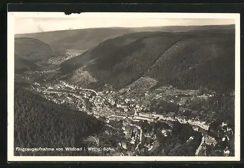 AK Wildbad, Gesamtansicht vom Flugzeug aus