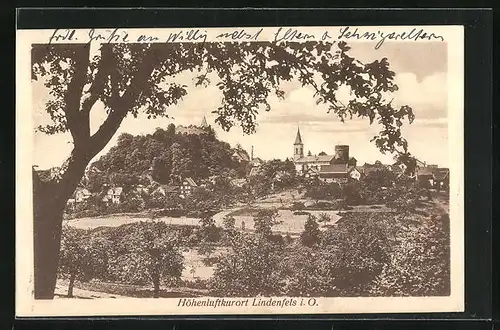 AK Lindenfels i.O., Gesamtansicht aus der Ferne