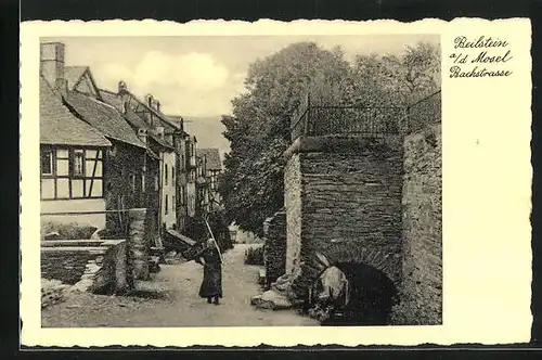 AK Beilstein /Mosel, Blick in die Bachstrasse