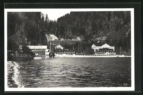 AK Urfeld am Walchensee, Hotel zur Post und Jäger am See