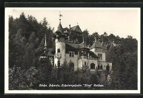 AK Rathen /Sächs. Schweiz, Erholungsheim Zion