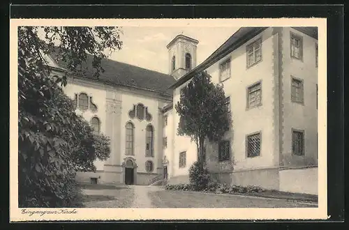 AK Bad Saulgau, Institut Kloster Siessen - Eingang zur Kirche