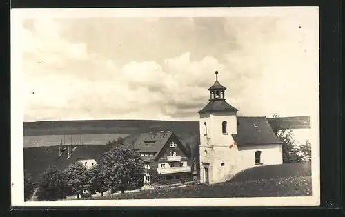 Foto-AK Cíhák, Orlicke hory, Kirche