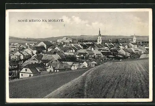 AK Nové Mesto na Morave, Gesamtansicht der Ortschaft