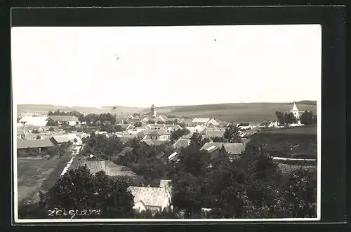 Foto-AK Zeletava, Blick nach dem Ort