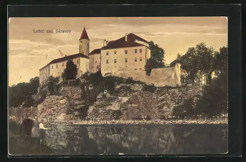 AK Ledec nad Sázavou, Blick nach Schloss