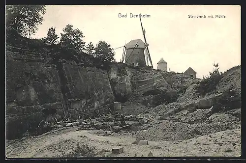 AK Bad Bentheim, Steinbruch mit Mühle