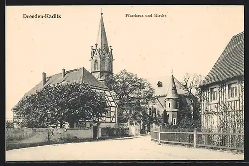 AK Dresden-Kaditz, Kirche & Pfarrhaus