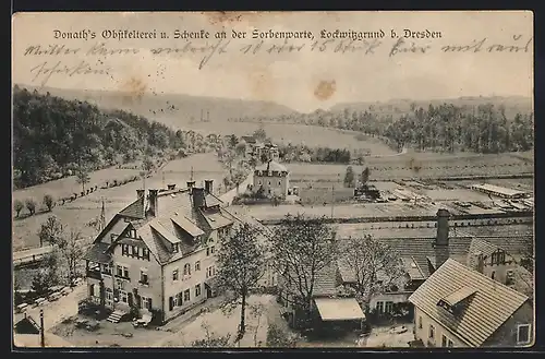 AK Lockwitzgrund b. Dresden, Gasthaus und Obstkelterei Donath an der Sorbenwarte