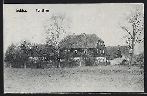 AK Dresden-Bühlau, Blick auf das Forsthaus