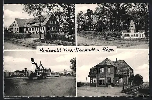 AK Rodewald, Ölförderanlage, Aussenansicht Gasthaus