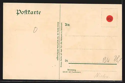 Künstler-AK Clausthal, Clausthaler Silberhütte, Schacht Kaiser Wilhelm II., Oberbergamt