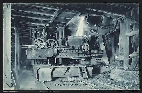 AK Peine, Peiner Walzwerk, Abgiessen der Thomasschlacke