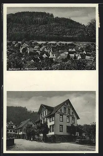 AK Bernbach b. Herrenalb, Pension-Gasthaus zum Löwen, Teilansicht