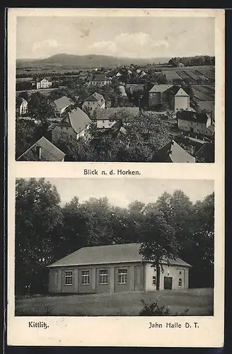 AK Kittlitz, Blick n. d. Horken, Jahn-Halle D. T.