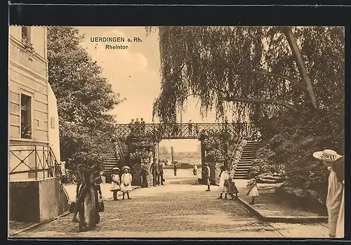 AK Uerdingen a. Rh., Kinder am Rheintor