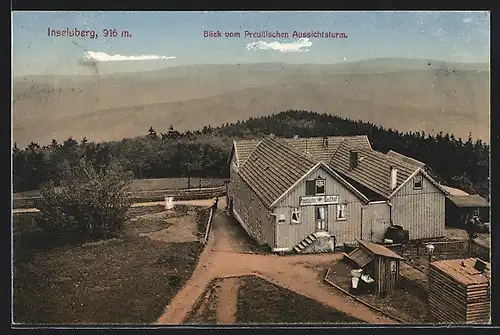 AK Inselsberg, Blick vom Preussischen Aussichtsturm