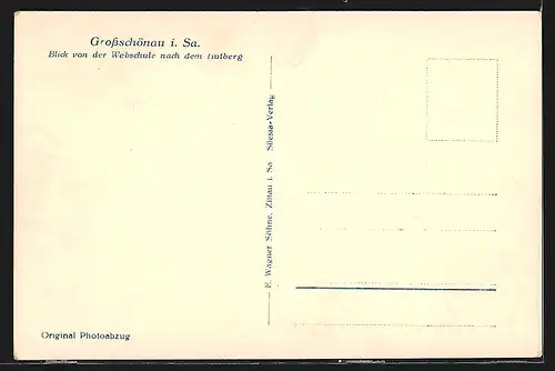 AK Grossschönau i. Sa., Ortstotale mit dem Hutberg