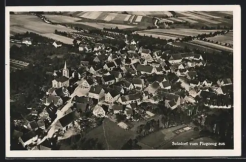 AK Sulzdorf, Gesamtansicht vom Flugzeug aus