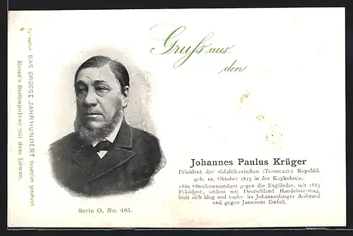 AK Johannes Paulus Krüger, Präsident der Transvaal-Republik