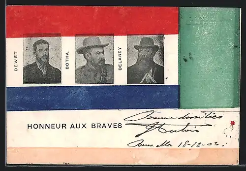 AK Honneur aux Braves, Dewet, Botha & Delarey, Burenkrieg
