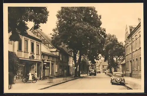AK Zehdenick, Klosterstrasse mit Geschäften