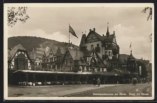 AK Assmannshausen am Rhein, Hotel zur Krone