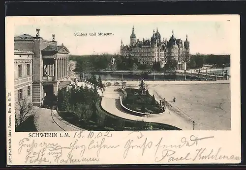 AK Schwerin i. M., Schloss und Museum