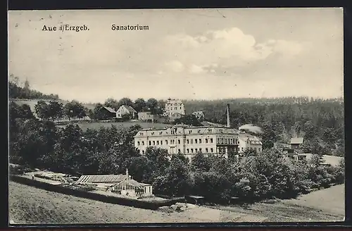 AK Aue i. Erzgeb., Blick auf das Sanatorium