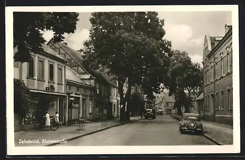 AK Zehdenick, Klosterstrasse mit Geschäften