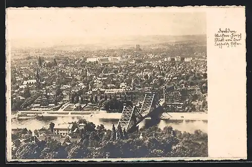 AK Dresden-Weisser Hirsch, Blick von der Loschwitz Höhe