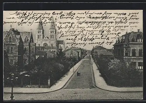 AK Landau /Pfalz, Glacisstrasse mit kath. Kirche