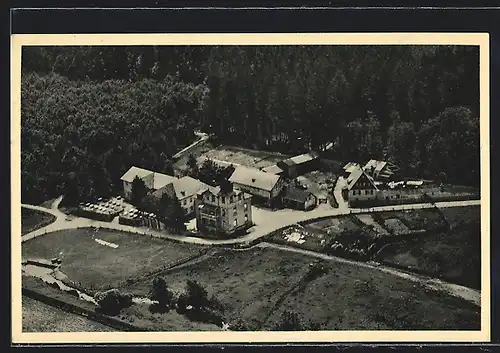 AK Wehrheim, Hotel-Restaurant Lochmühle vom Flugzeug aus