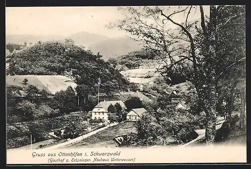 AK Ottenhöfen i. Schwarzwald, Gasthof z. Erbprinzen, Inh. Joh. Saitel
