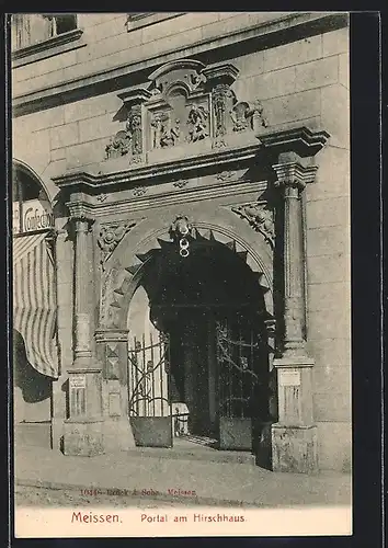 AK Meissen i. Sa., Portal am Hirschhaus