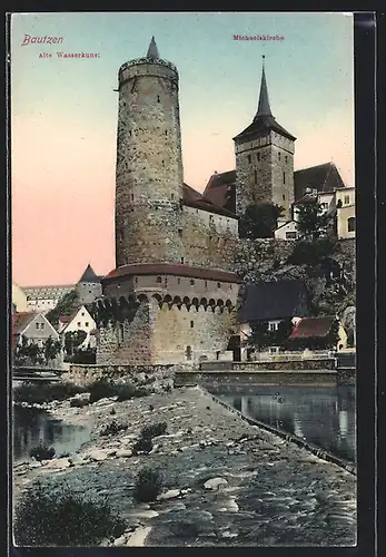 AK Bautzen, Alte Wasserkunst und Michaelskirche