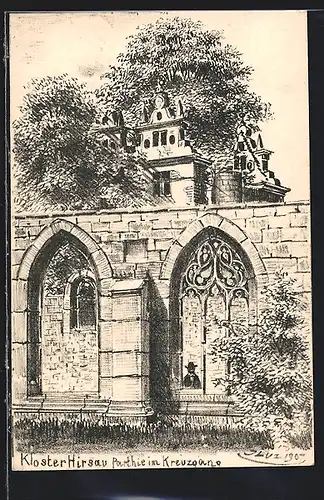 Künstler-AK Hirsau, Parthie im Kreuzgang