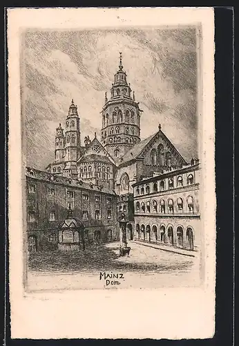 Künstler-AK Mainz, Dom