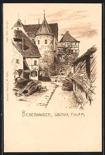 AK Bebenhausen, grüner Turm