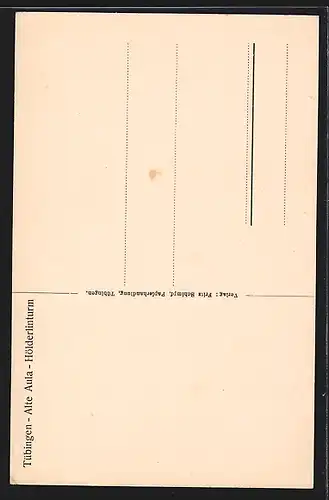 Künstler-AK Tübingen, Alte Aula - Hölderlinturm