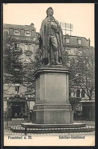 AK Frankfurt a. M., Schiller-Denkmal