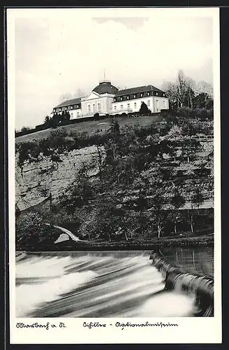 AK Marbach a. N., Schiller Nationalmusuem auf dem Hügel