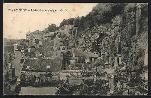 AK Amboise, Habitations troglodytes, Höhlenwohnungen