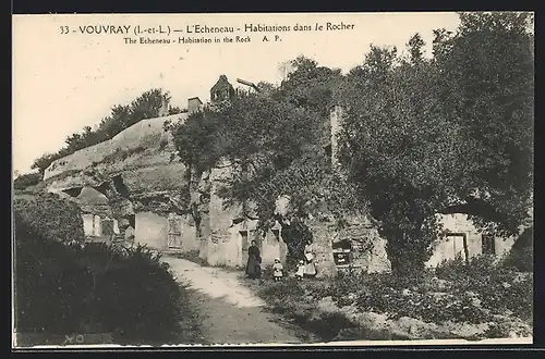 AK Vouvray, l`Echeneau, Habitations dans le Rocher
