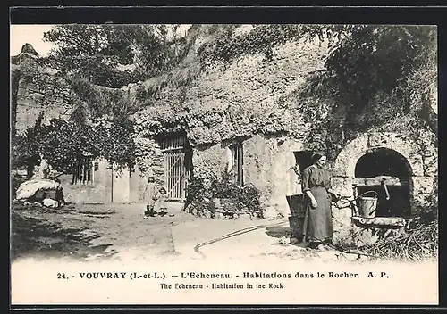 AK Vouvray, L`Echeneau, Habitations dans le Rocher
