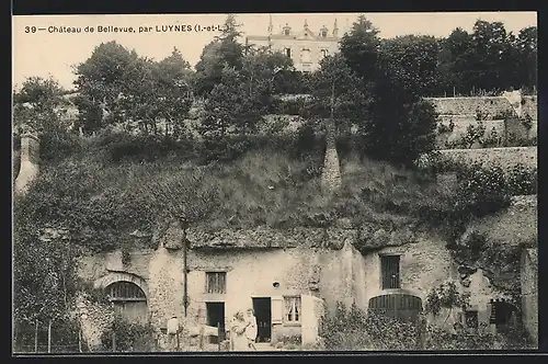 AK Luynes, Château de Bellevue, Höhlenwohnung