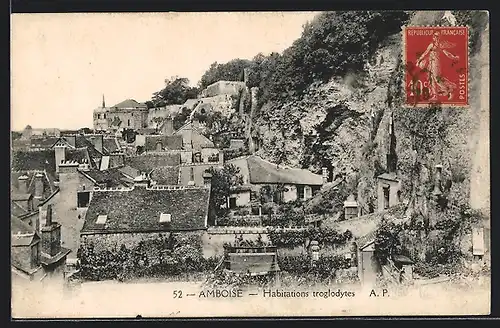 AK Amboise, Habitations troglodytes, Höhlenwohnung