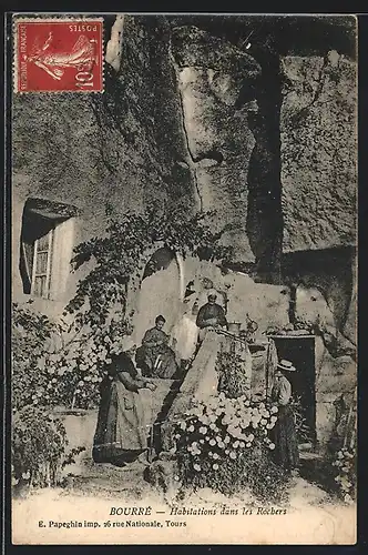 AK Bourré, Habitations dans les Rochers, Höhlenwohnungen